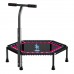 50 inch Fitness Hexagon Trampoline with Adjustable Handlebar 